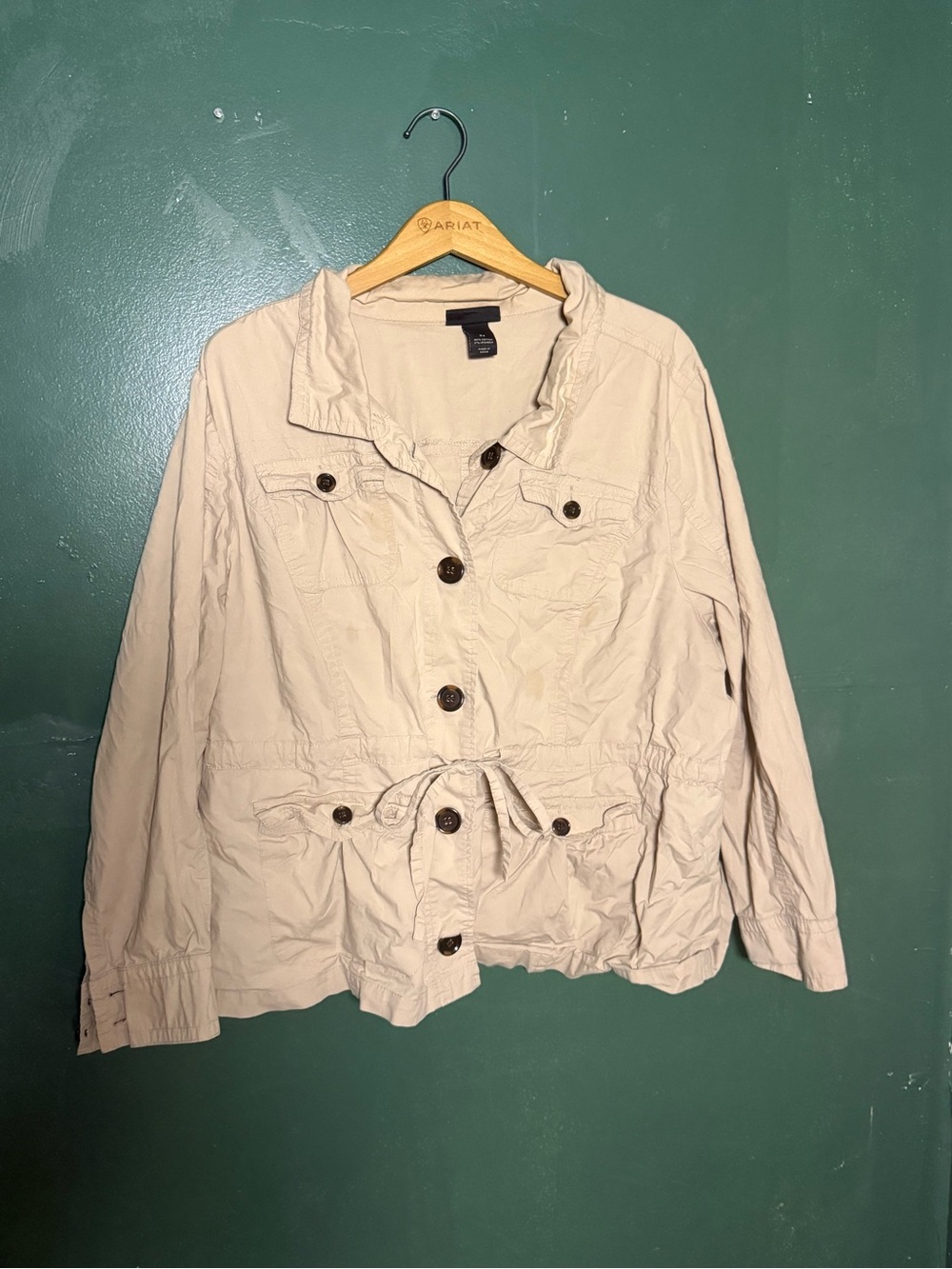 Lane Bryant Light Beige Utility Jacket